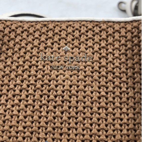 Kate Spade Jackson Straw Medium Triple Compartment Satchel w/ Crossbody EUC - Picture 14 of 15